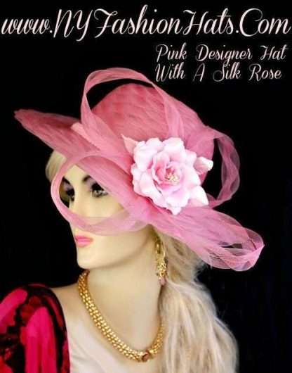 Kentucky Derby Hats Pink Designer Dress Church Hat Ny Fashion Hats