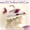 Ladies Eggplant Purple Satin Hat Butterflies Fashion Tea Designer Hats I9q2