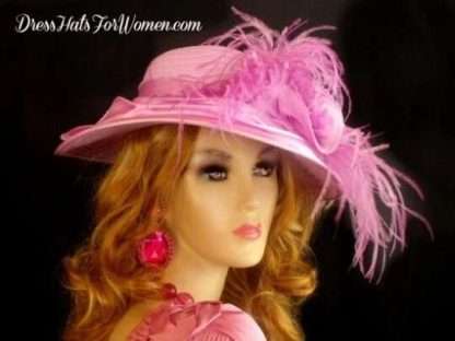 Elegant Dress Hat With Feathers