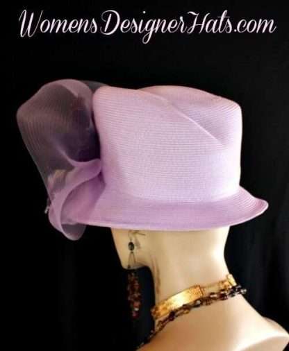 Lilac Purple Kentucky Derby Spring Wedding Hat Women's Designer Hats