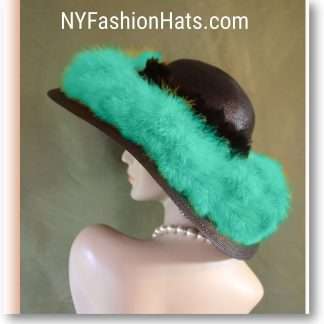 Soft Green Haute Couture Statement Designer Hat