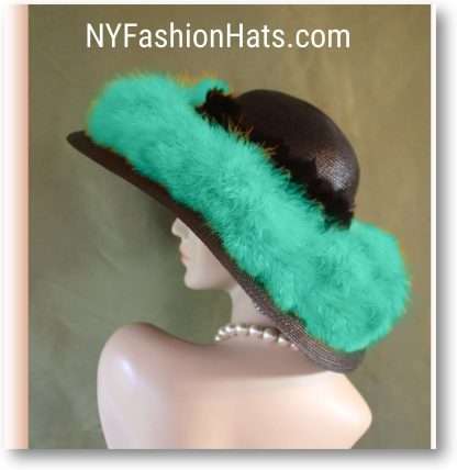 Soft Green Haute Couture Statement Designer Hat