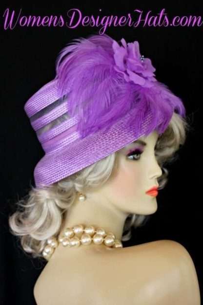 Purple Formal Occasion Women's Designer Hat