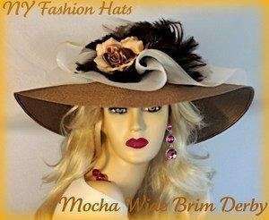 Taupe Brown Special Occasion Kentucky Derby Hat For Women 4vbl