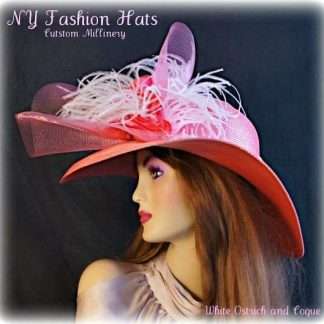 Violet Raspberry Pink Wide Brim Designer Dressy Fashion Ladies Hat 7ybt