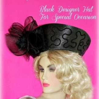 Women's Black Couture Designer Hat