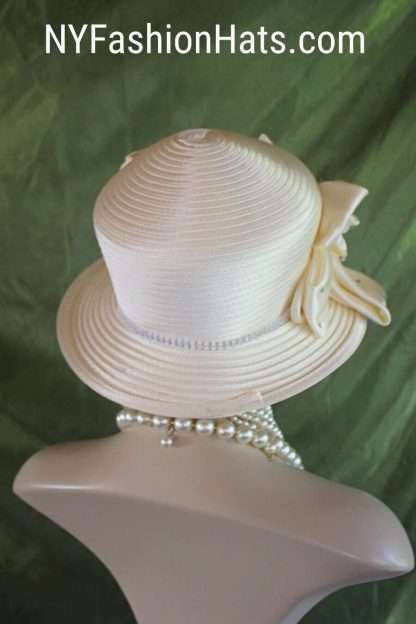 Women's Couture Ivory Champagne Beige Wedding Bridal Hat