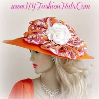 Women's Formal Church Dress Big Brim Hat