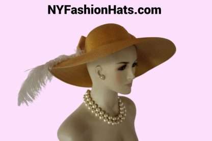 Women's Haute Couture Gold White Designer Hat