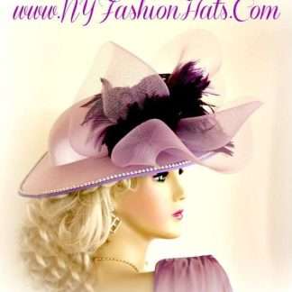 Women's Haute Couture Soft Purple Designer Hat