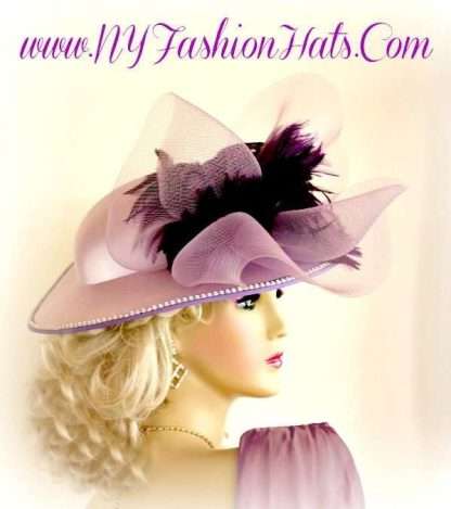 Women's Haute Couture Soft Purple Designer Hat