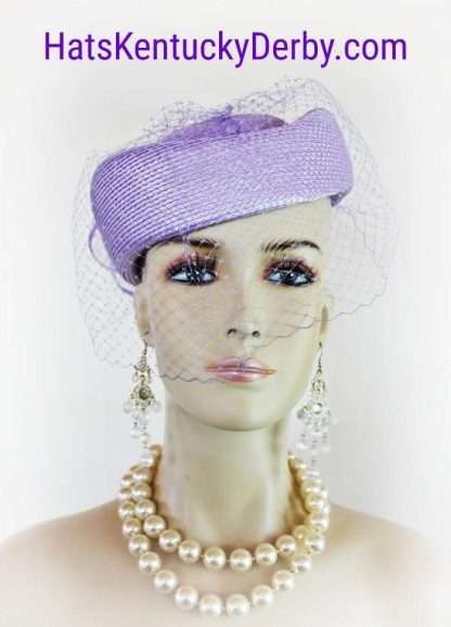 Women's Lilac Purple Lavender Pillbox Hat