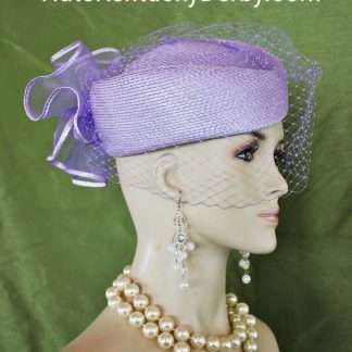 Women's Lilac Purple Lavender Pillbox Hat