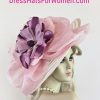 Cream Beige Ivory White Pink Purple Lavender Millinery Hat Alena