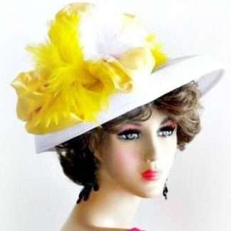 Yellow White Designer Hats For Women